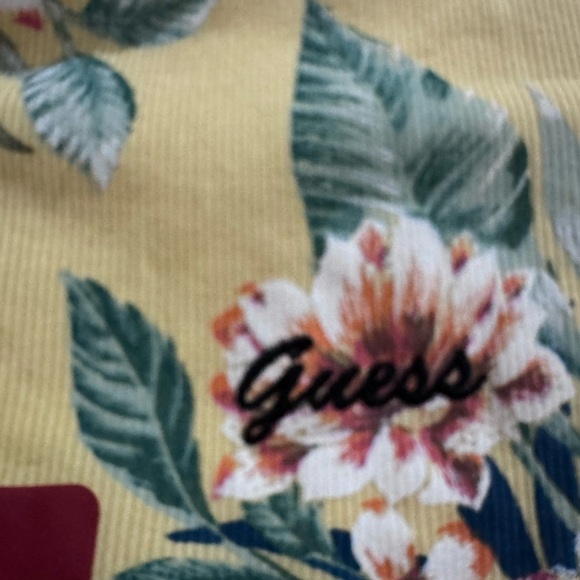 Guess Yellow Top with Green Floral Accents - Picture 9 of 9